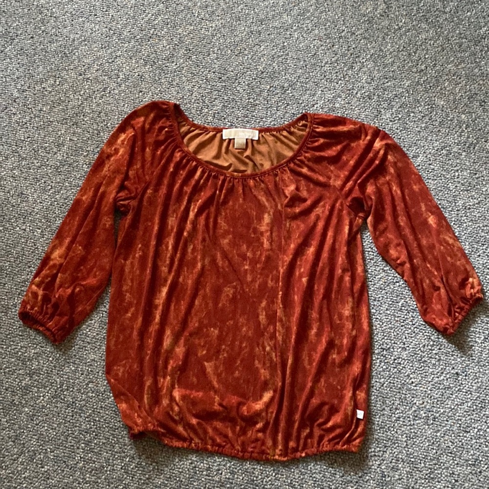 Michael Kors top. Gathered waist and arms- flattering!